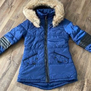New Women's Avalanche Faux-Fur Hood Quilted Jacket